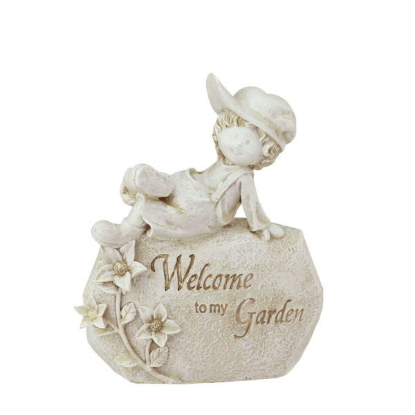 Northlight 7.5in. Welcome to My Garden Garden Statue - image 