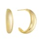 Athra 22mm Gold Over Silver Round Dome Hoop Post Earrings - image 1