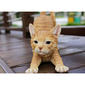 Hi-Line Gift Orange Tabby Cat Stretching Garden Statue - image 6