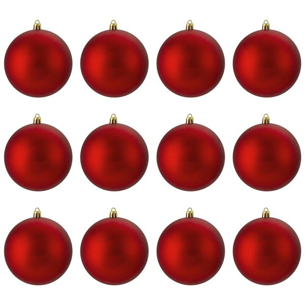 Northlight 12ct. Red Hot Shatterproof Christmas Ball Ornaments