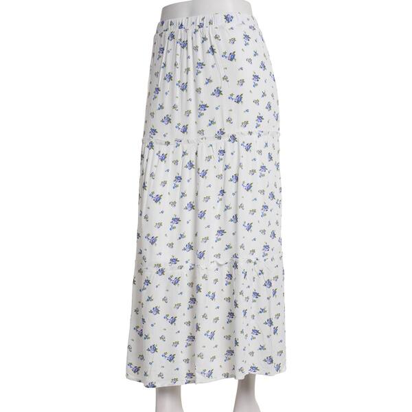 Juniors Love Tree Rayon Crepe Floral Maxi Skirt - image 