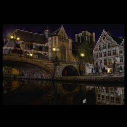 Northlight Seasonal LED St. Michael''s Bridge & Church Canvas Art