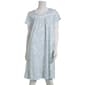 Womens Elizabeth & Nicole Short Sleeve Floral Lace Trim Nightgown - image 5