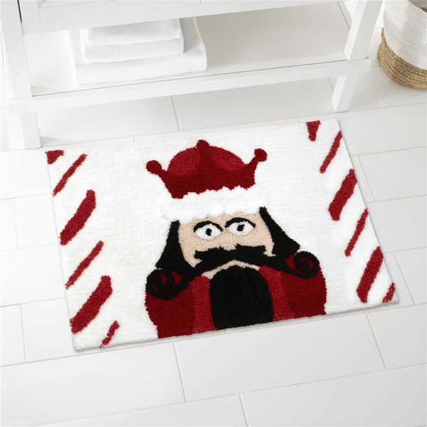 Avanti Peppermint Nutcracker Bath Rug