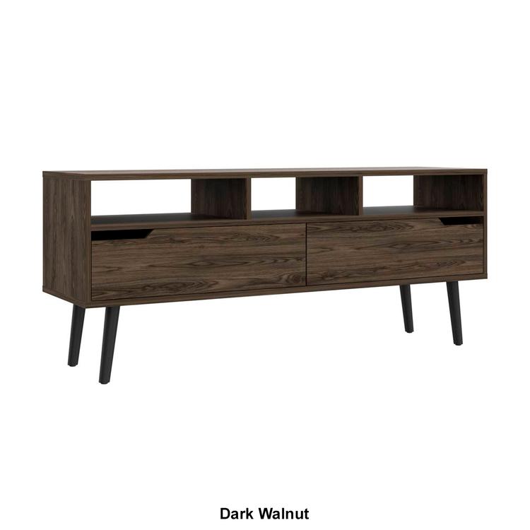 FM FURNITURE Hamburg Dark Walnut TV Stand