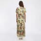 Womens Vivid Aura Short Sleeve Floral Mesh Midi Dress - image 2