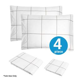 Sweet Home Collection 6pc. Window Pane Microfiber Sheets Set