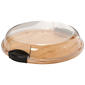 Gourmet Kitchen Round Bamboo Serving Tray w/ Lid - image 1