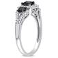 Diamond Classics&#8482; 10kt. Gold 1ct. Black & White Diamond Ring - image 2