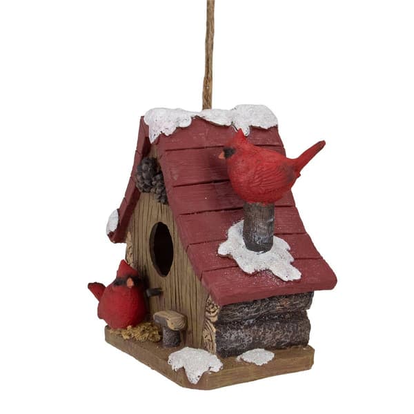 Northlight Seasonal 7in. Christmas Birdhouse with Cardinals