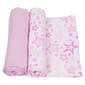 Baby Girl MiracleWare(R) 2-Pack Pink Stars Muslin Swaddling Blanket - image 1