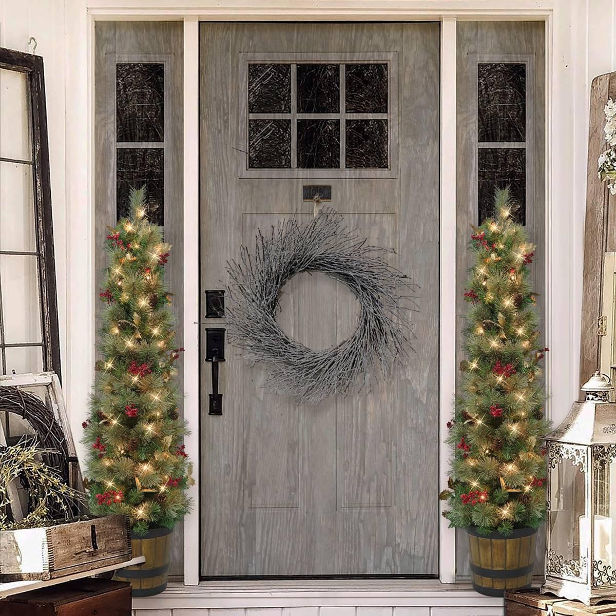Puleo International 5ft. Pre-Lit Potted Artificial Christmas Tree