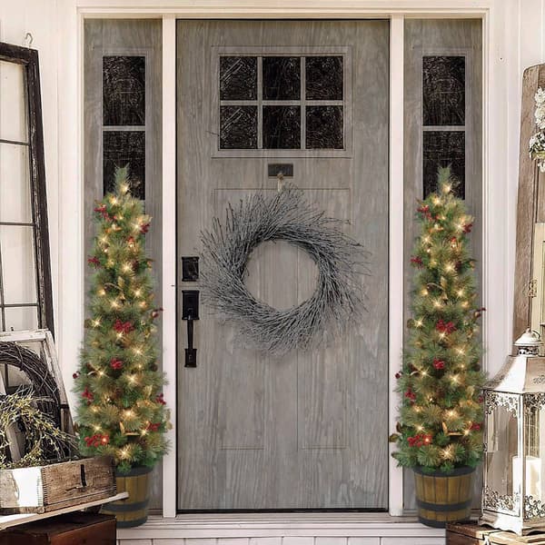 Puleo International 5ft. Pre-Lit Potted Artificial Christmas Tree