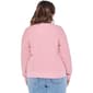 Juniors Plus No Comment Long Sleeve Henley Waffle Stitch Sweater - image 3