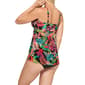 Womens Christina Blue Floral Flyaway D Cup Tankini Swim Top - image 3