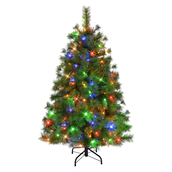 Puleo International 4.5ft. Pre-Lit Colorado Pine Christmas Tree