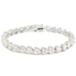 Silver Plated Cubic Zirconia Heart Link Bracelet - image 1