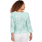 Womens Hearts of Palm All Sun and Games Tie Front Floral Blouse - image 2
