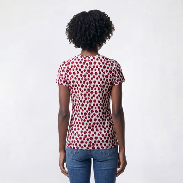 Womens Preswick & Moore® Short Sleeve Strawberry Tee