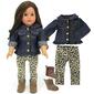 Sophia&#39;s® Ruffled Jean Jacket &amp; Animal Leggings Set - image 4
