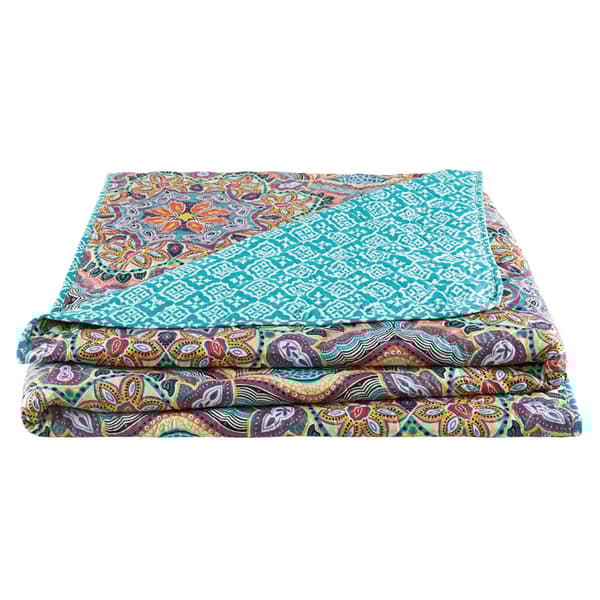 VCNY Home Yara Aqua Medallion Reversible Quilt Set