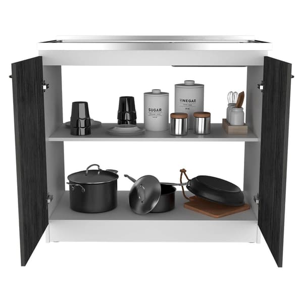 FM FURNITURE Oklahoma Two-Tone Utility Sink & Cabinet