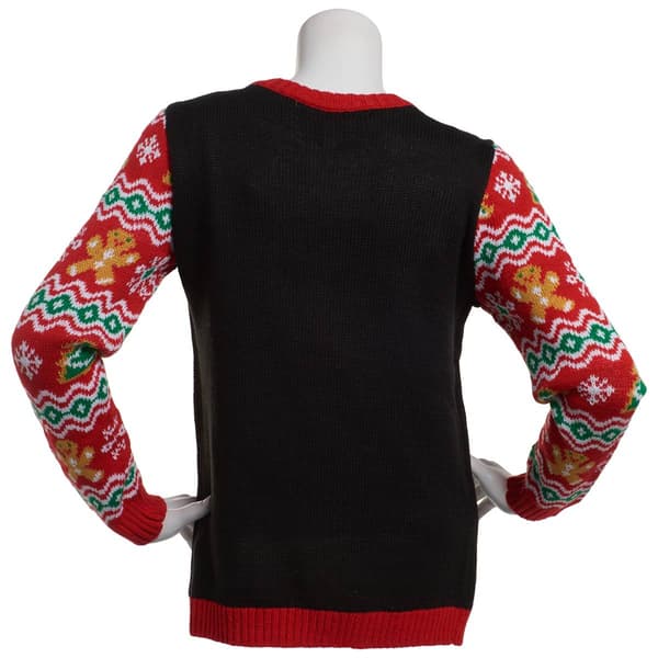 Juniors Derek Heart Holiday Snack Ugly Christmas Sweater