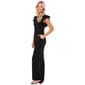 Juniors Crystal Doll Scuba Crepe Flutter Sleeve Jumpsuit - image 3