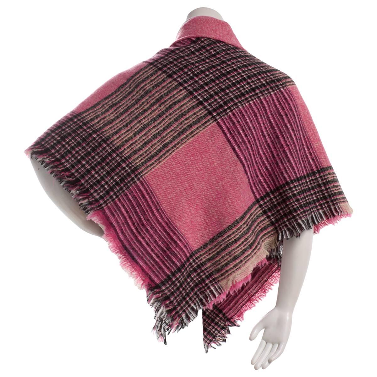 Womens Renshun Plaid Cape - Pink