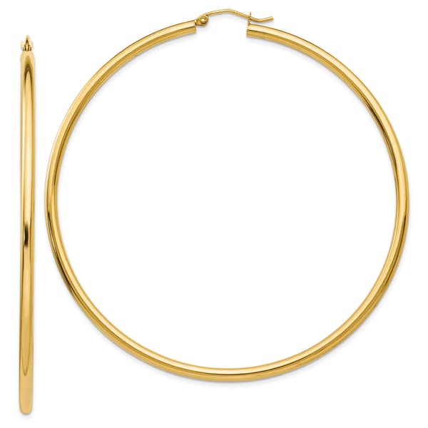Gold Classics(tm) 14kt. Gold Polished 2.25mm Hoop Earrings - image 
