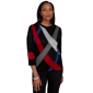 Petite Alfred Dunner Dinner Theater Color Block Sweater - image 1