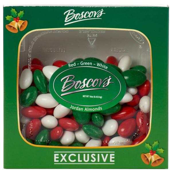 1lb. Red-Green-White Jordon Almonds - image 