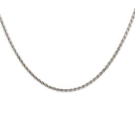 Sterling Silver 16in. Diamond Cut Rope Necklace