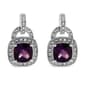 Haus of Brilliance Amethyst and Diamond Halo Earrings - image 3