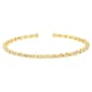 Athra Gold over Brass Diamond-Cut Bead & Crystal Coil Bracelet - image 1