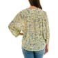 Womens Zac & Rachel 3/4 Sleeve Watercolor Floral Blouse - image 2