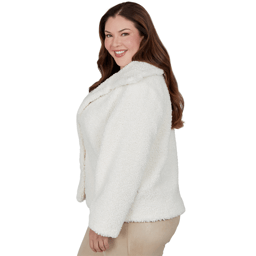 Plus Size Skye’s the Limit Icy Blue Sparkle Sherpa Jacket