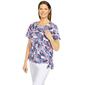 Womens Alfred Dunner Land Of The Free Butterfly Tie Hem Top - image 3
