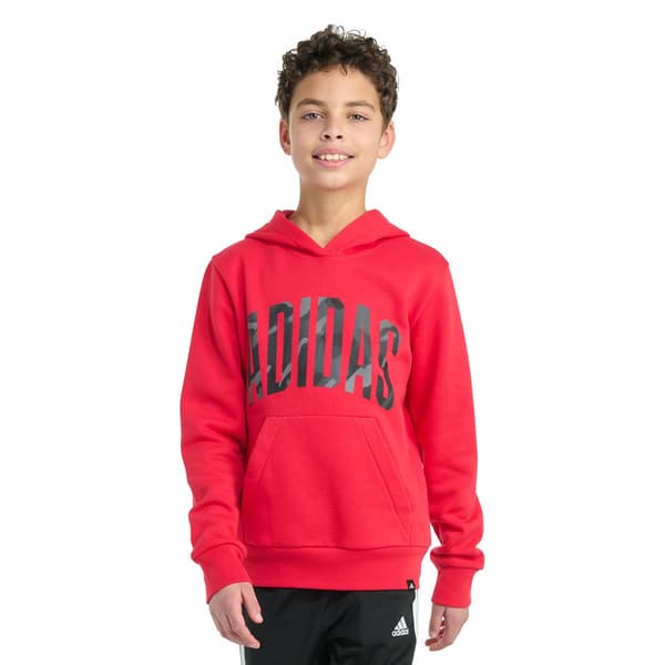 Boys &#40;8-20&#41; adidas&#40;R&#41; Graphic Fleece Hooded Pullover - Red