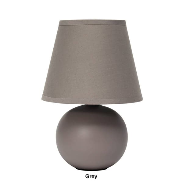 Simple Designs Mini Ceramic Globe Table Lamp