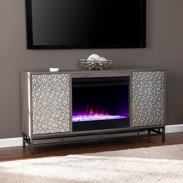 Southern Enterprises Hollesborne Color Changing Fireplace