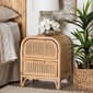 bali & pari Adrika Bohemian Natural Rattan 2-Drawer Nightstand - image 7