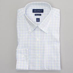 Mens Architect® Regular Fit Plaid Dress Shirt - Blue/Yellow