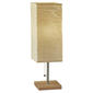 HomeRoots 25in. Solid Wood and Silver Metal Table Lamp - image 1