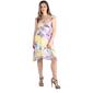 Womens 24/7 Comfort Apparel Flowing Purple & Yellow Summer Dress - image 1