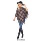 Womens White Mark Plaid Dakota Poncho - image 5