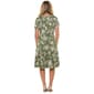 Womens Sami & Jo Short Sleeve Floral Hardware Neck A-Line Dress - image 2