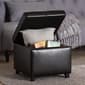 Baxton Studio Leather Storage Cube Ottoman - Dark Brown - image 6