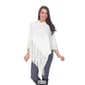 Womens White Mark Sansa Gold Knit Fringe Poncho - image 6