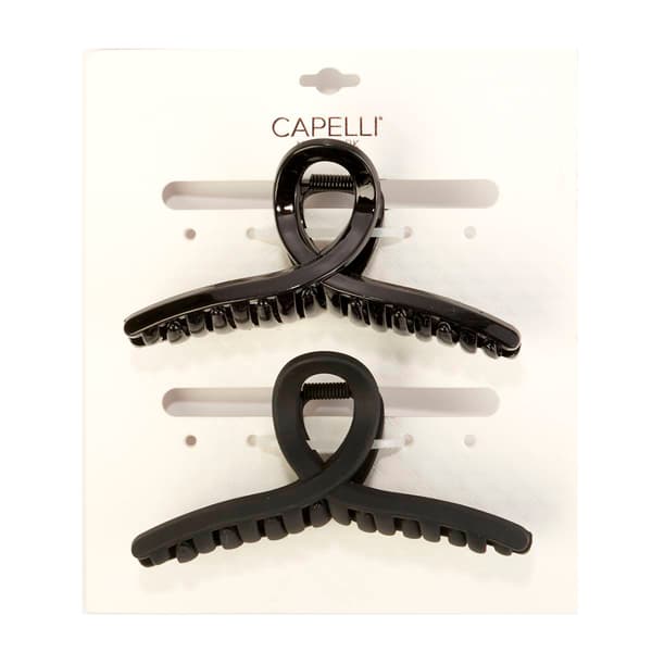 Womens Capelli New York 2pk. Plastic Loop Claw Clips - image 